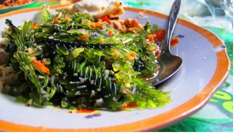 rujak rumput laut "bulung"