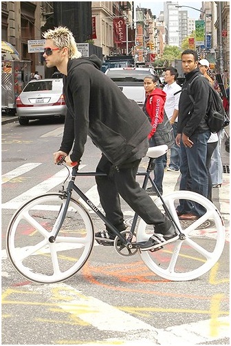 Jared Leto cycling