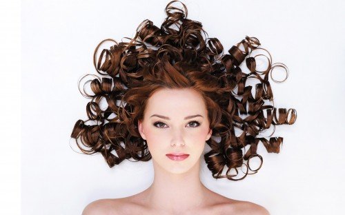 woman with beautiful curly hairs