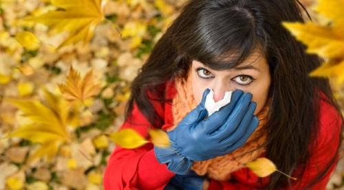 http://www.dreamstime.com/royalty-free-stock-photos-windy-autumn-cold-flu-sick-sad-woman-crying-blowing-her-nose-tissue-day-leaves-flying-around-autumnal-image32752088