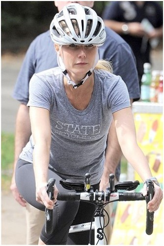 Gwyneth Paltrow bicycling