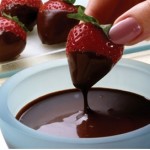 stroberi saus coklat