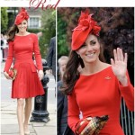 kate middleton wearing red dress